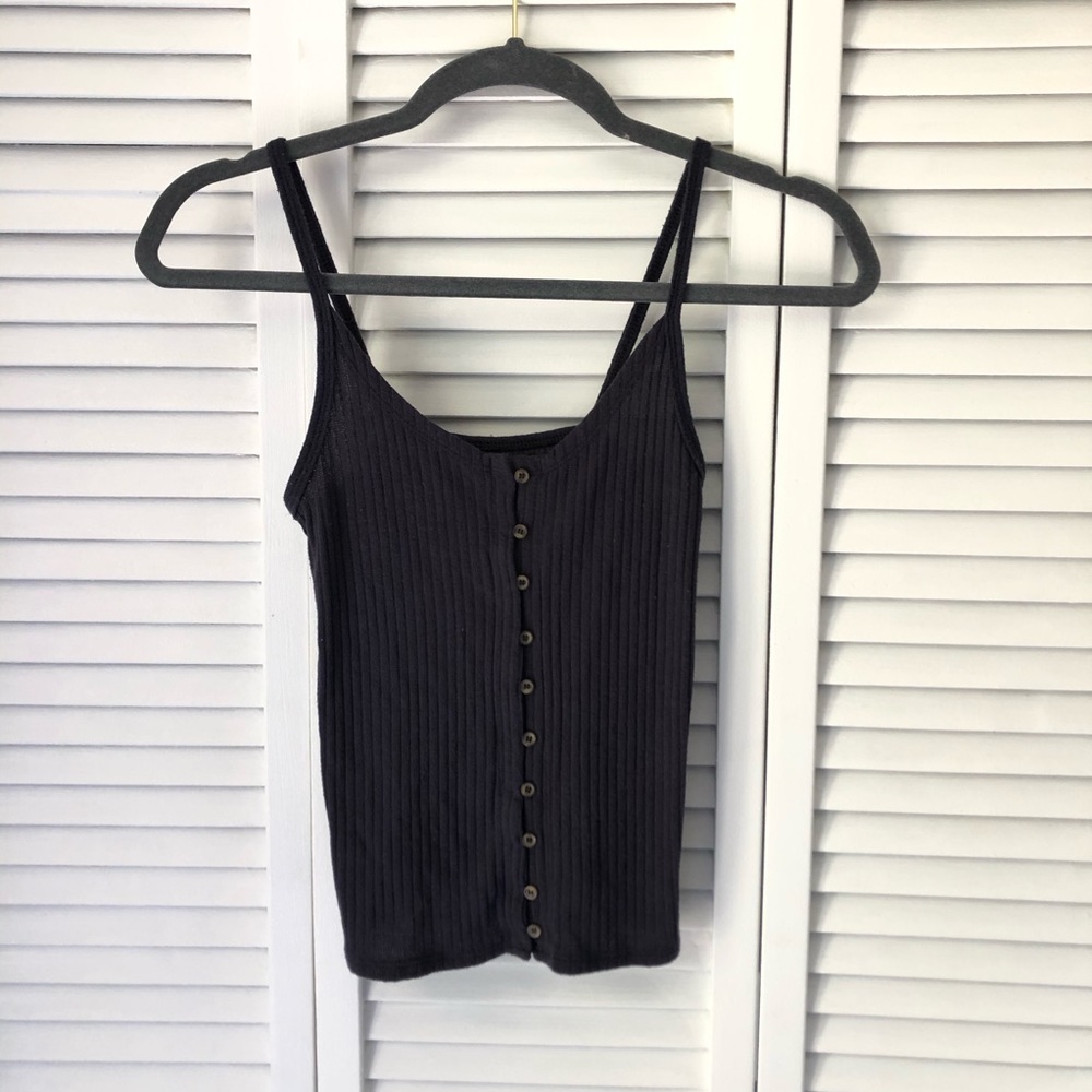 American Eagle Outfitters Dark Gray Tank Top